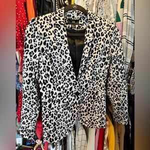HM animal print blazer